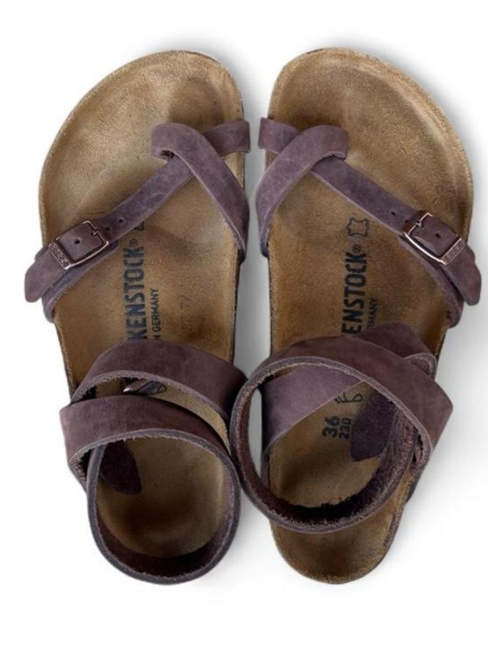 Birkenstock Yara Habana Brown Oiled Leather Sandals EU 36 Women's 5-5.5 Regular